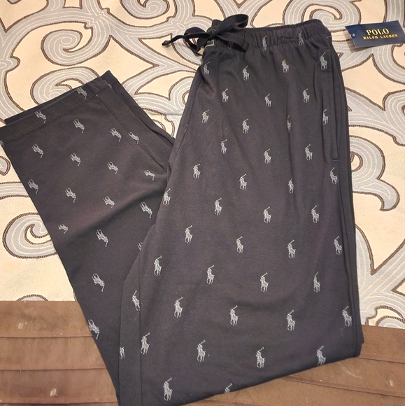 SOLD!!! $55 Mens Ralph Lauren Polo Signature Pony Pajama Pants Sz Med. - Picture 5 of 10